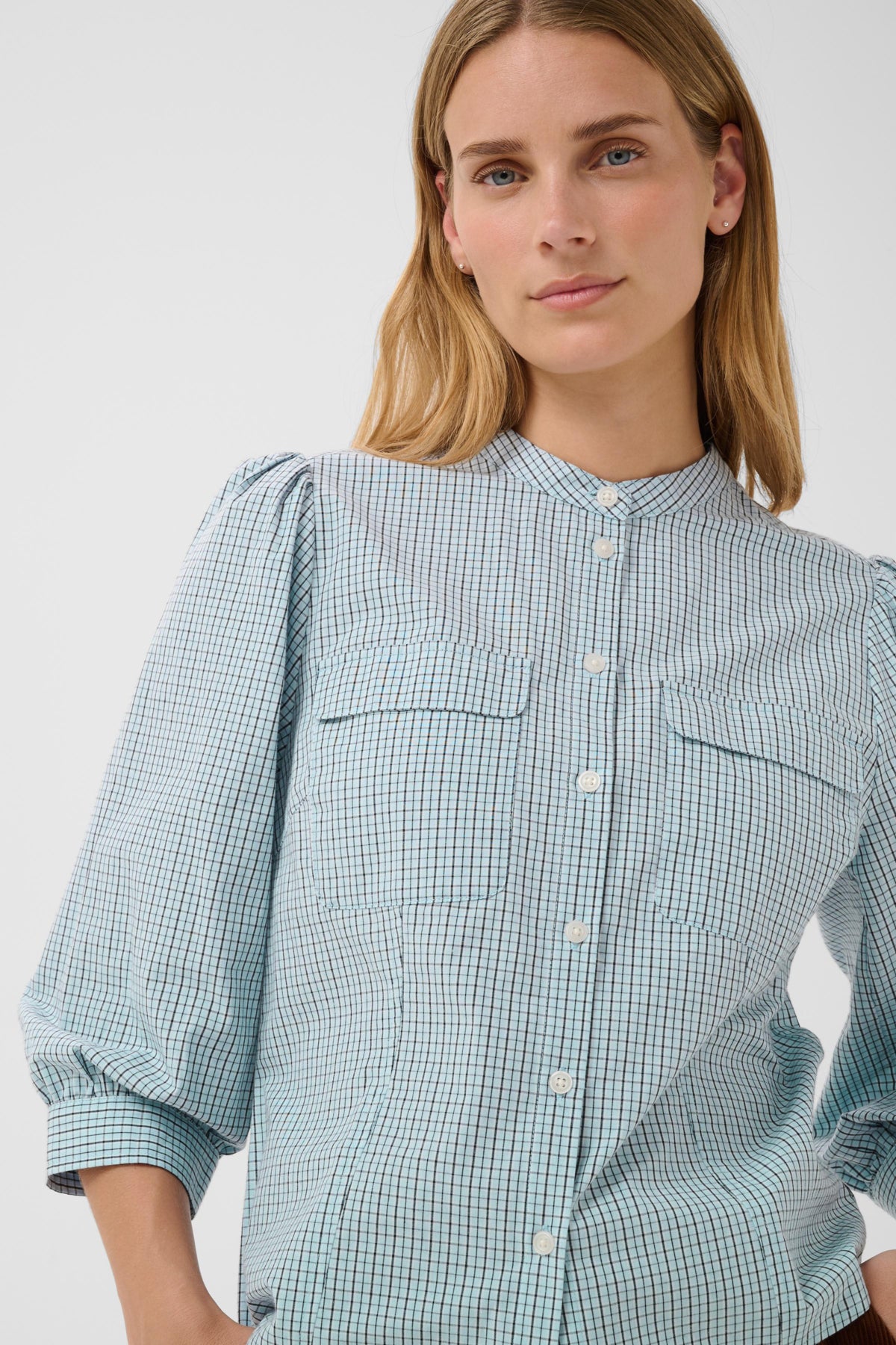 Part Two Chinette Gray Dawn Check Skjorte