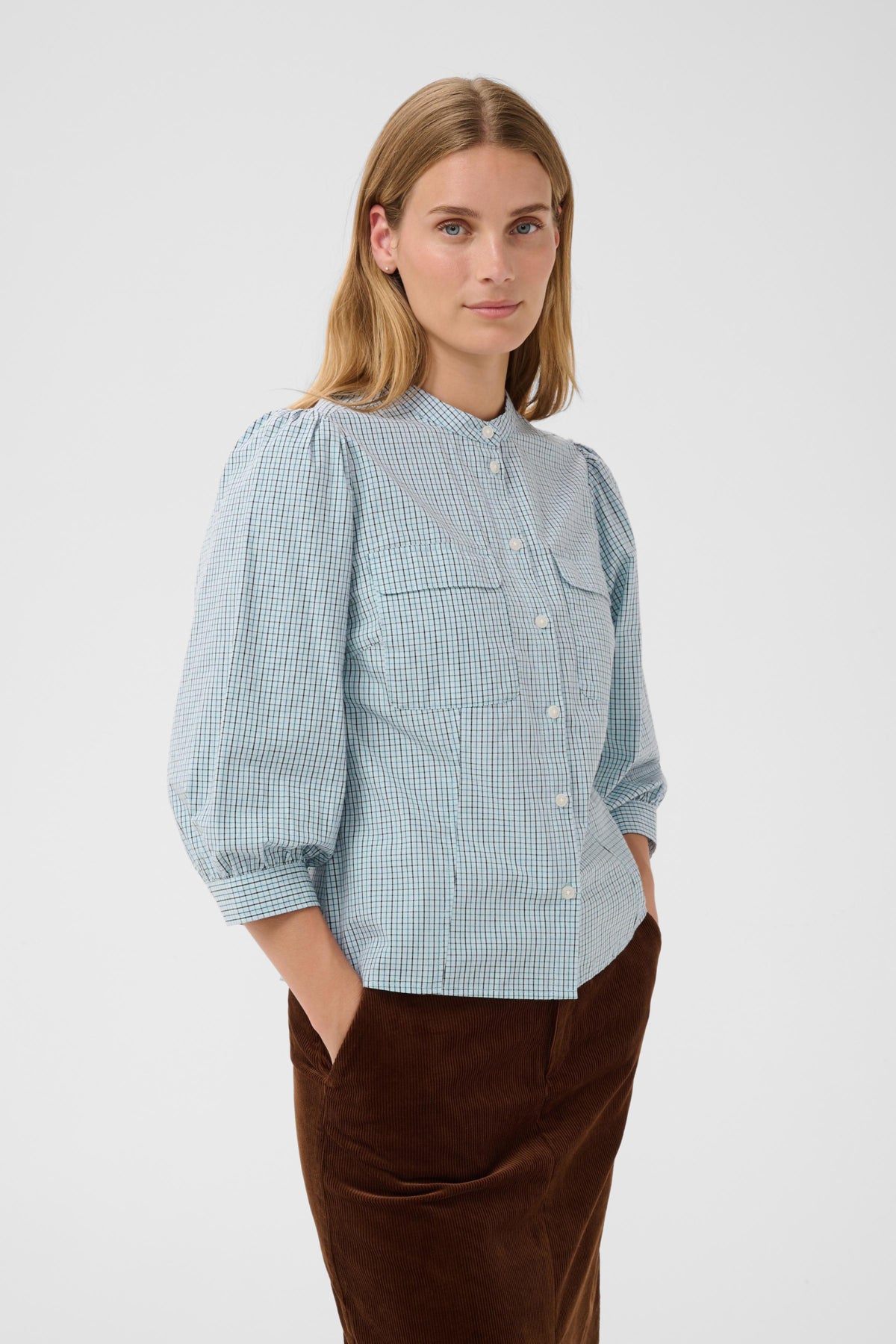 Part Two Chinette Gray Dawn Check Skjorte