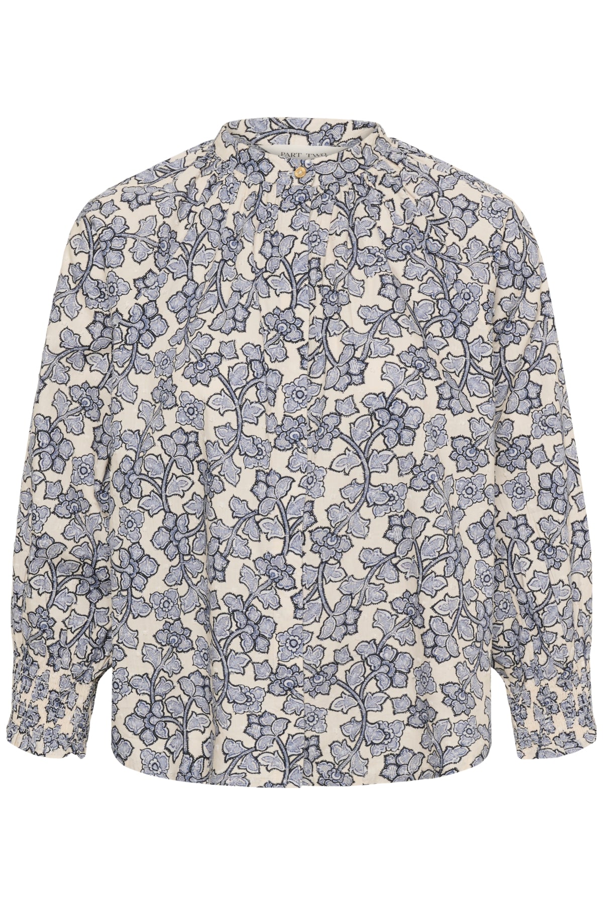 Part Two Almeri Dark Navy Leaf Print Shirt
