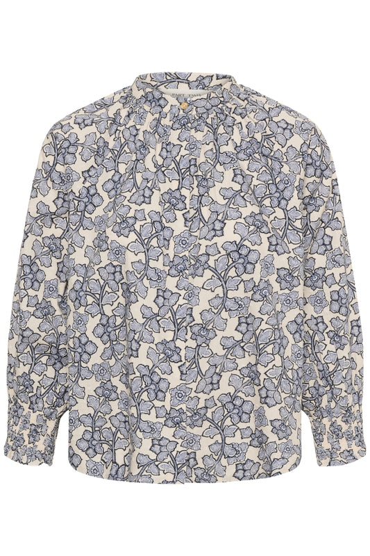 Part Two Almeri Dark Navy Leaf Print Shirt