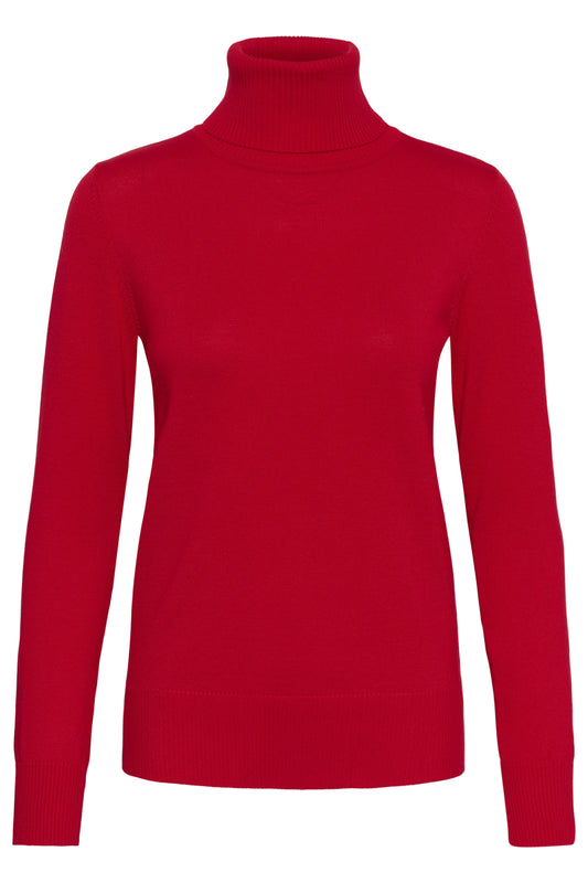 Saint Tropez Mila Rollneck True Red Genser