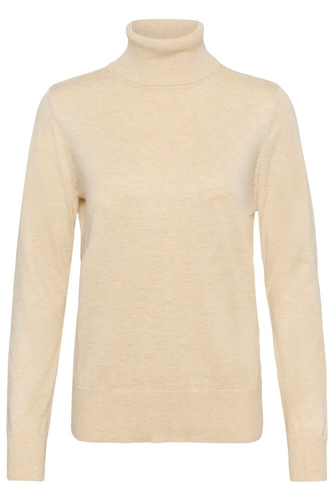 Saint Tropez Mila Høyhalset Brown Rice Melage Genser