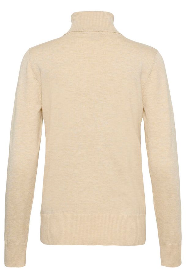 Saint Tropez Mila Høyhalset Brown Rice Melage Genser