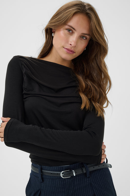 Saint Tropez Vigga Boatneck Blouse Black