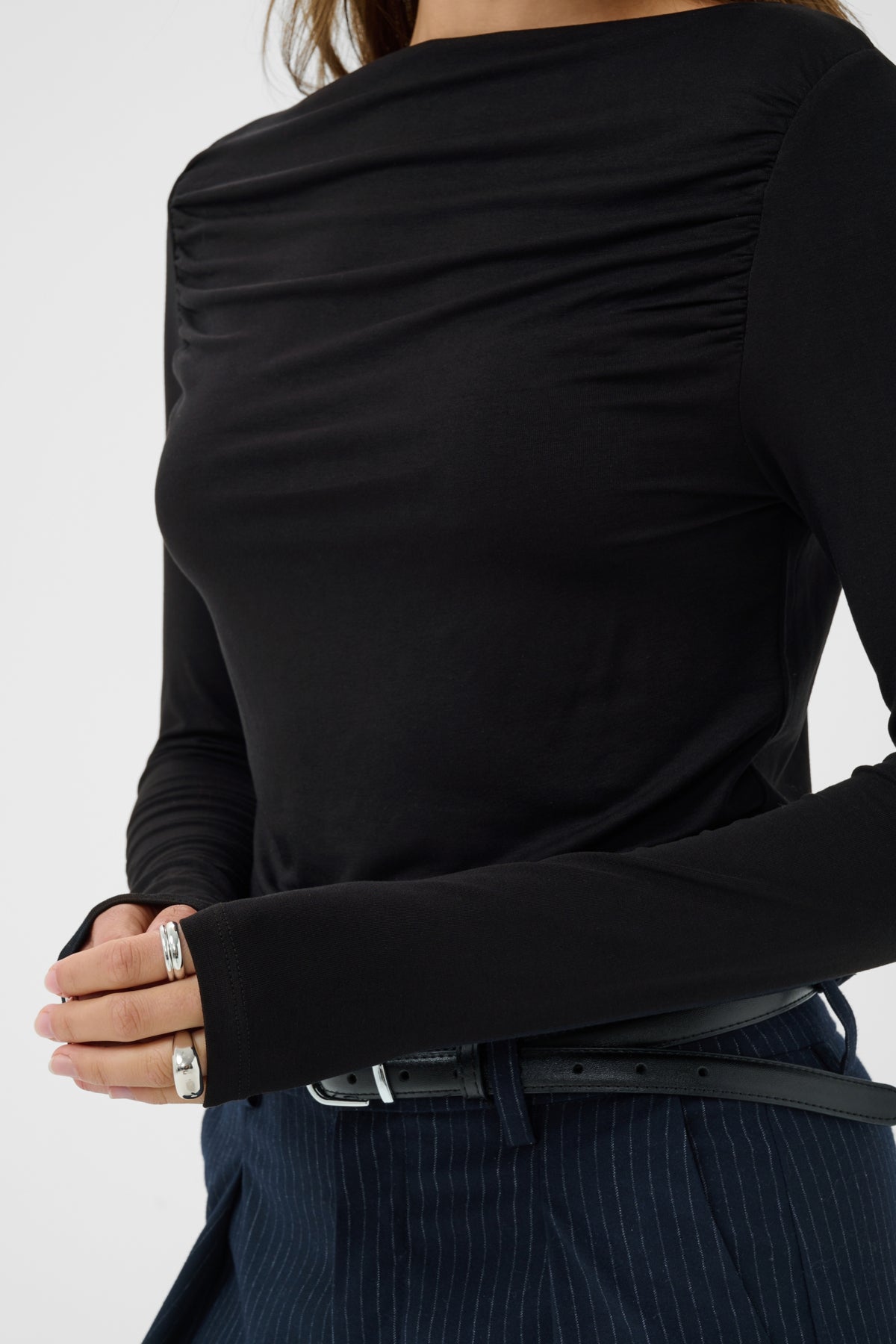 Saint Tropez Vigga Boatneck Blouse Black