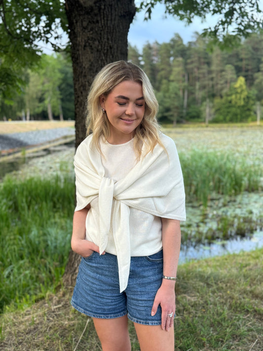 Reve Louise Trekant Skjerf Hvit