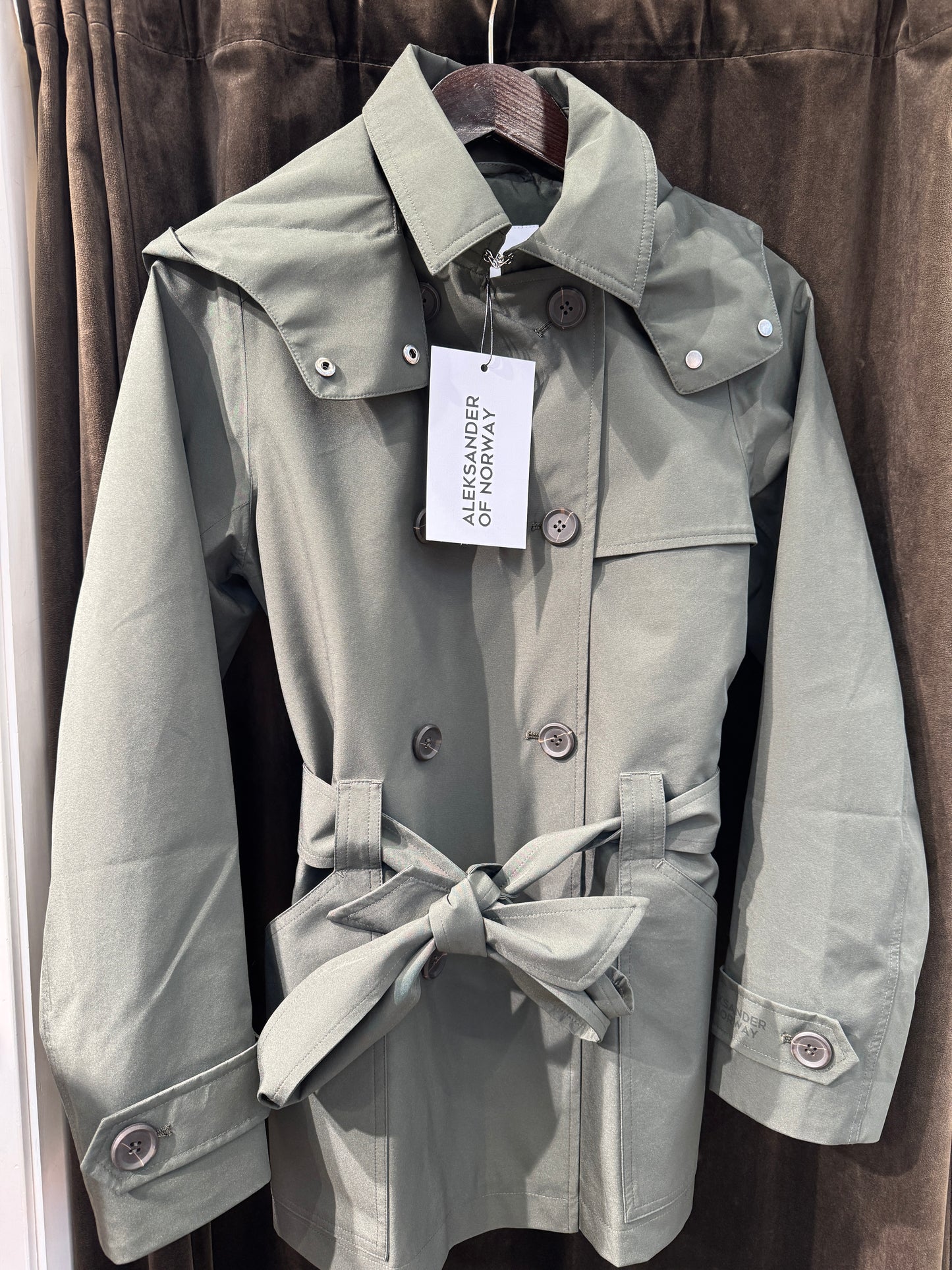 Aleksander Trench Oliven Jakke