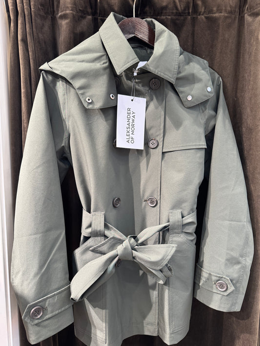 Aleksander Trench Oliven Jakke