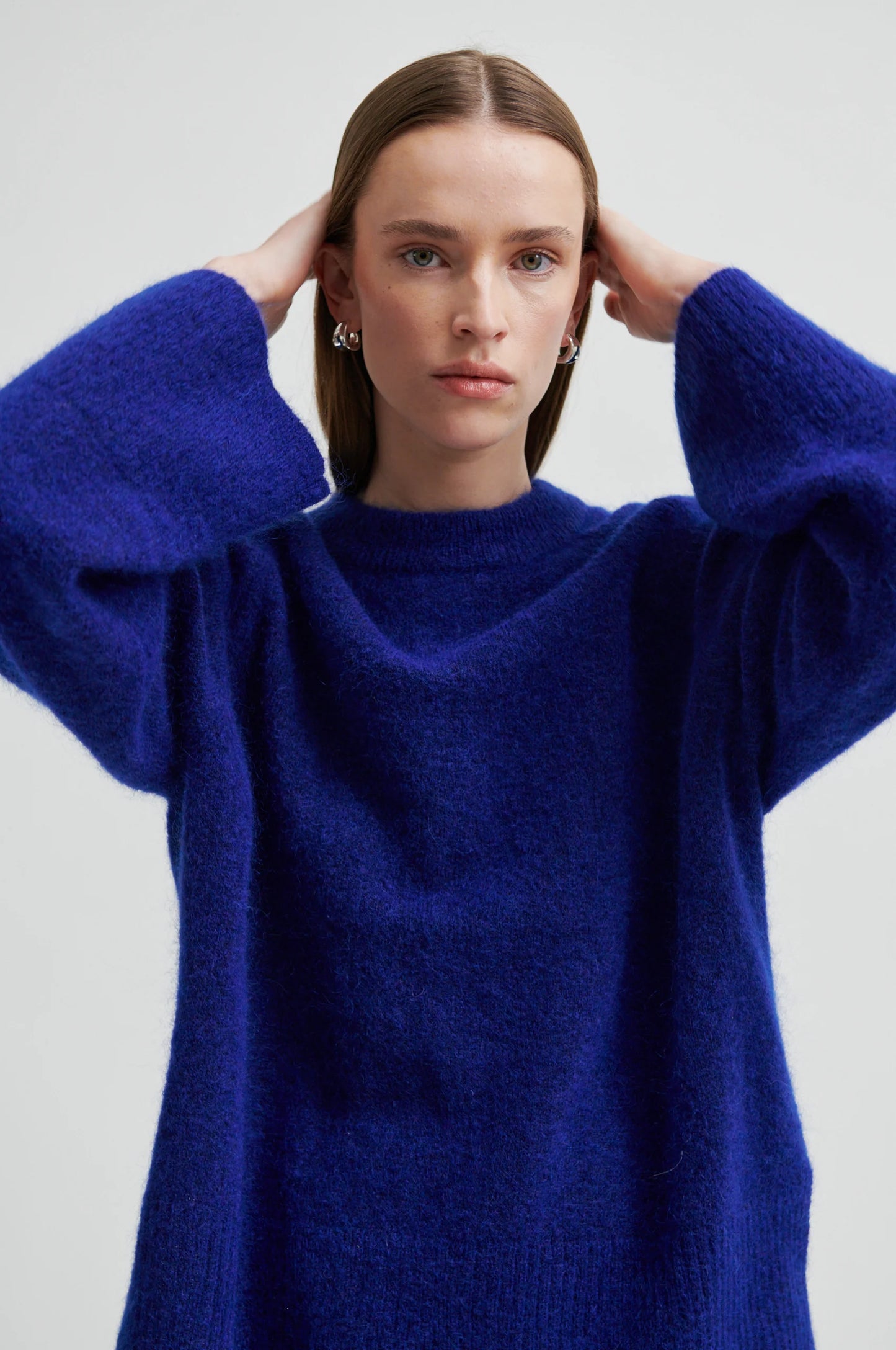 Second Female Brookline Knit Ragland Mazarine Blue O-Neck