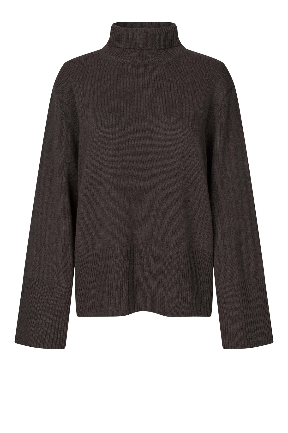 Second Female Alpha Dark Brown Knit T-Neck