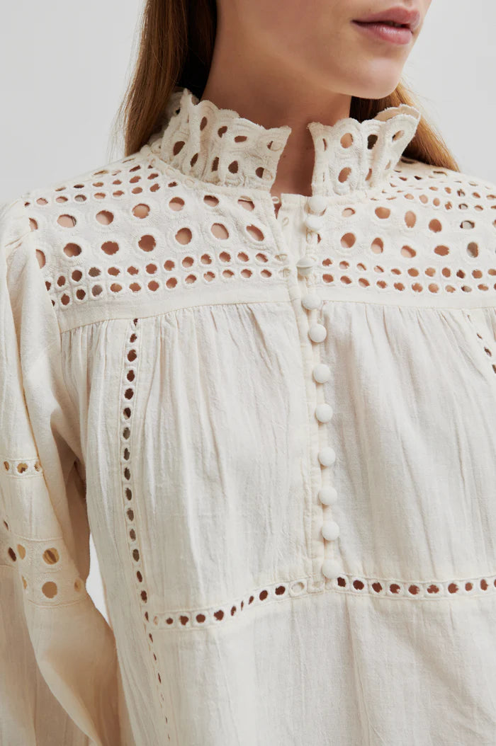 Second Female Brunie Ecru Bluse