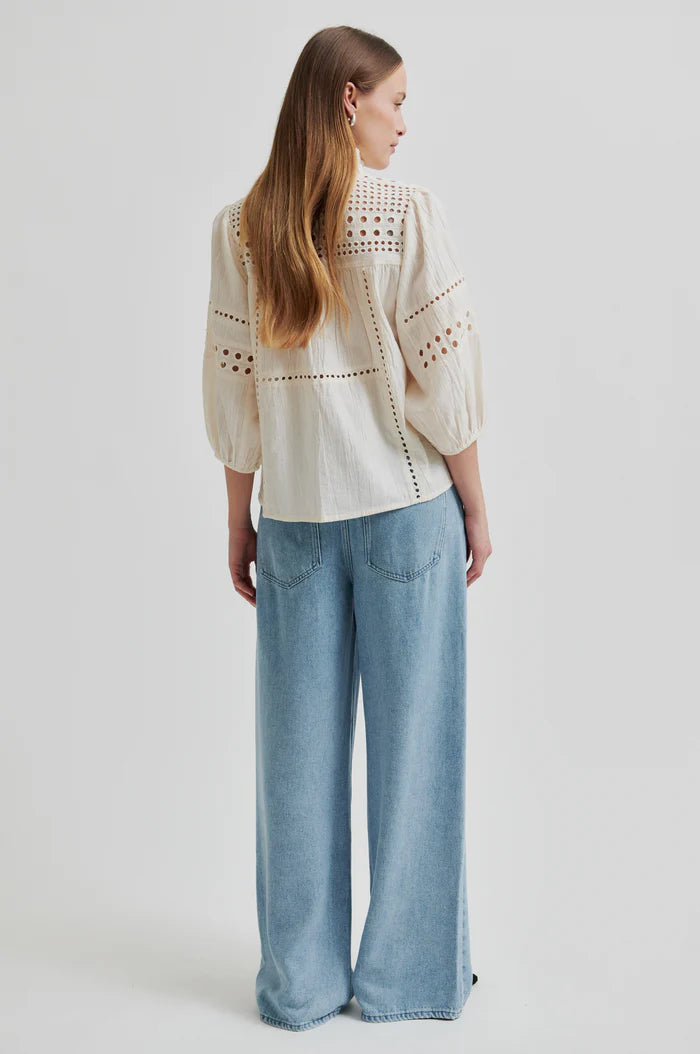 Second Female Brunie Ecru Bluse