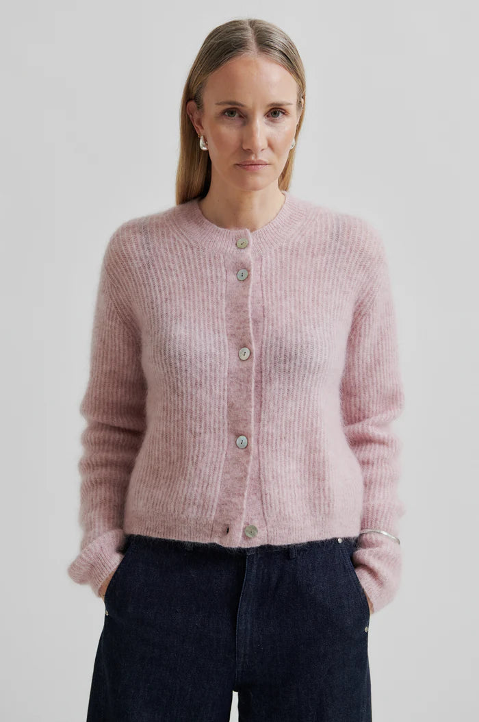 Second Female Andrea Knit LS Sepia Rose Cardigan