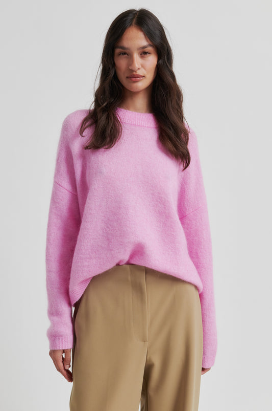 Second Female Bruuk Lilac Chiffon Knit O-Neck