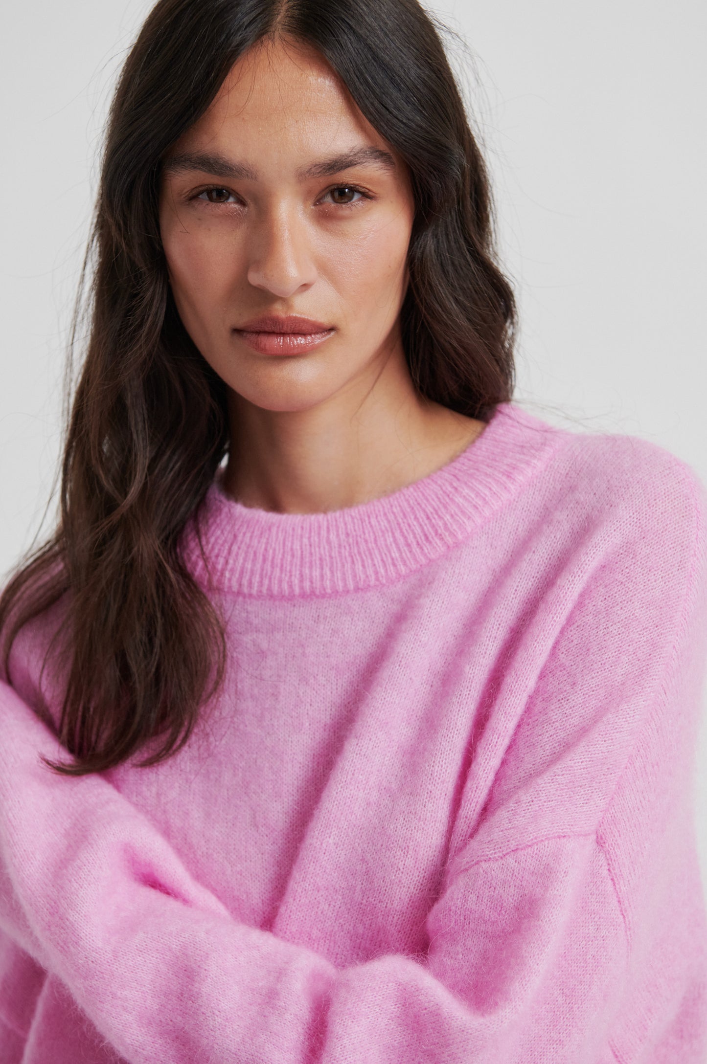 Second Female Bruuk Lilac Chiffon Knit O-Neck