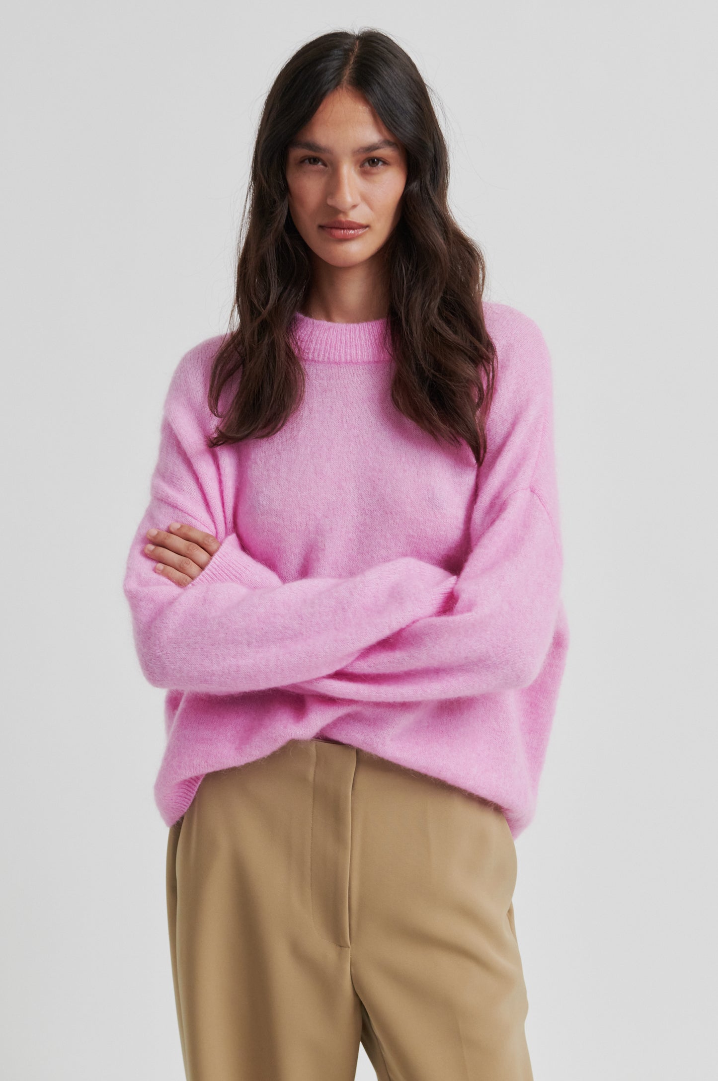 Second Female Bruuk Lilac Chiffon Knit O-Neck