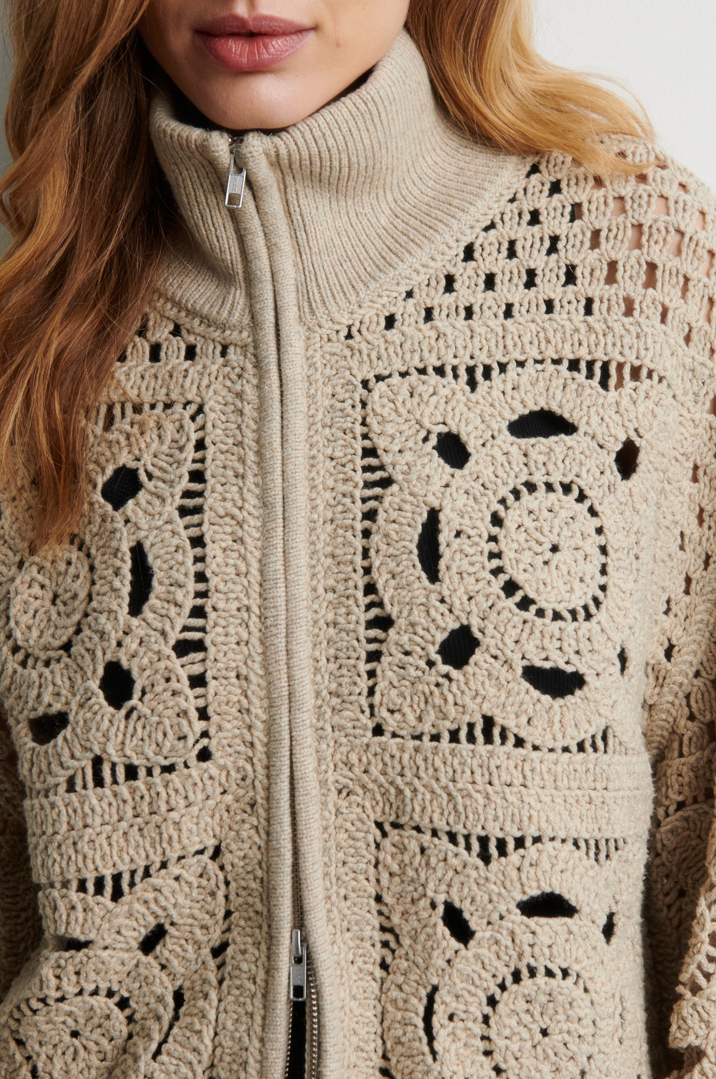 Second Female Crosette Knit Cardigan Camel