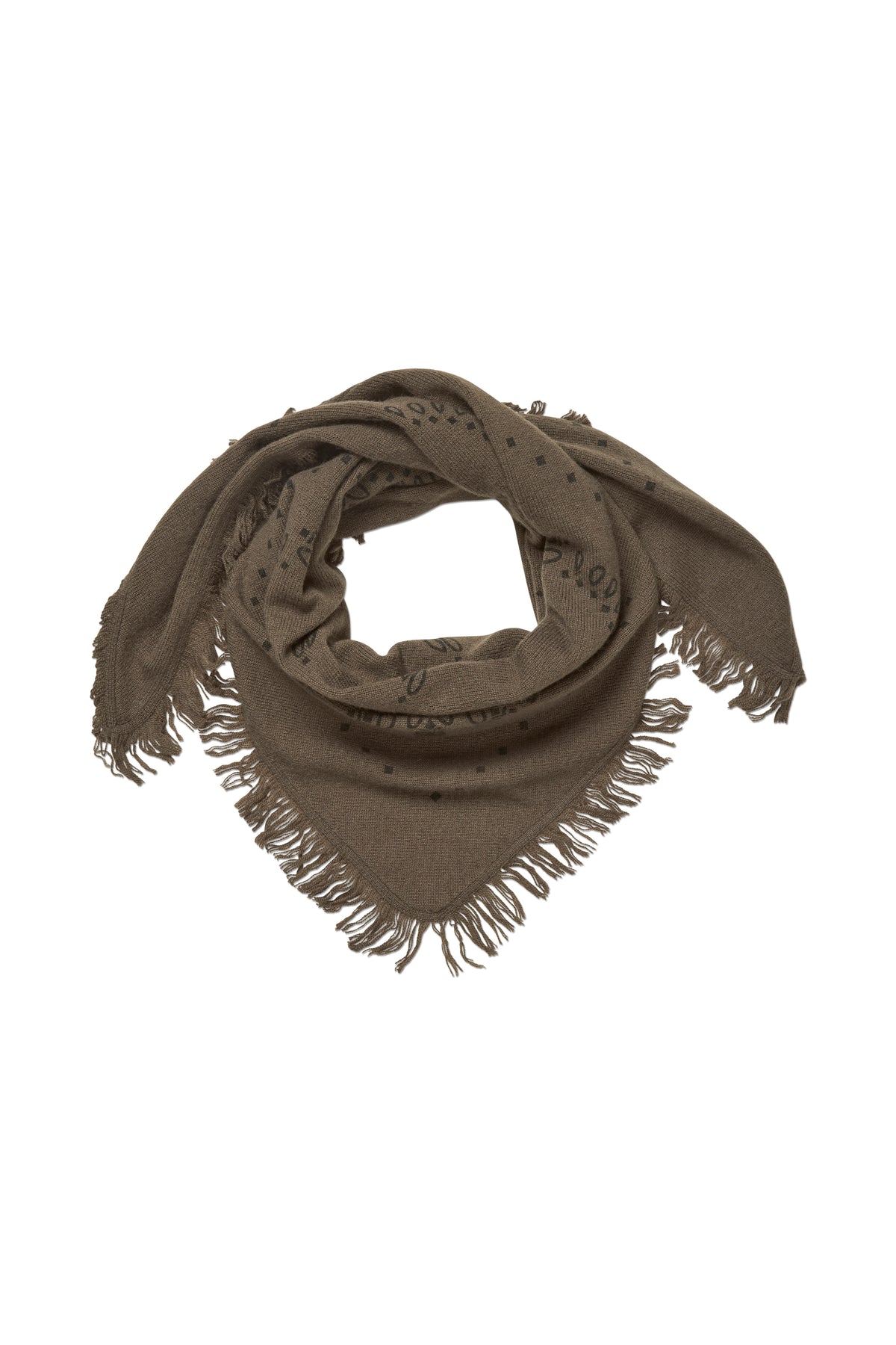 Second Female Jucca Knit Black Olive Scarf