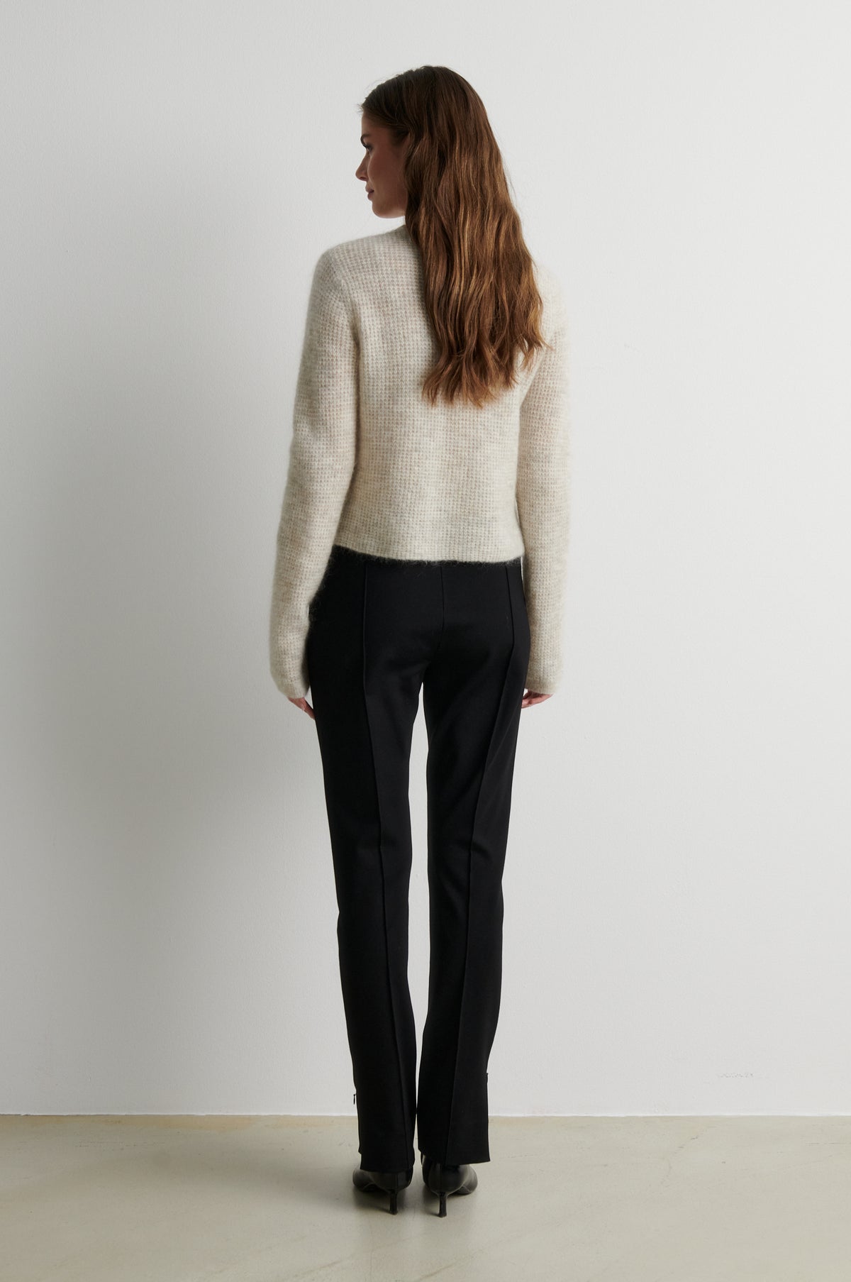 Second Female Andrea Knit Structure Birch Cardigan