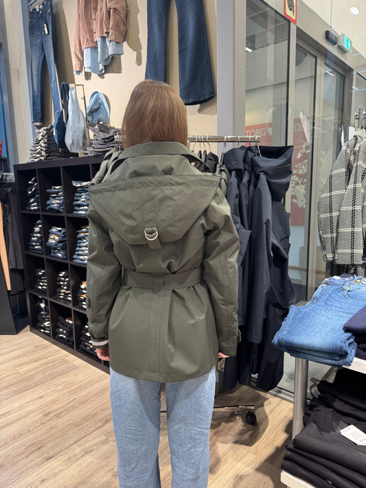 Aleksander Trench Oliven Jakke