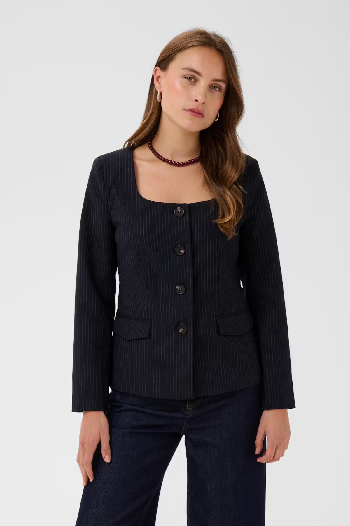 Saint Tropez Tyler Night Sky Pinstripe Blazer