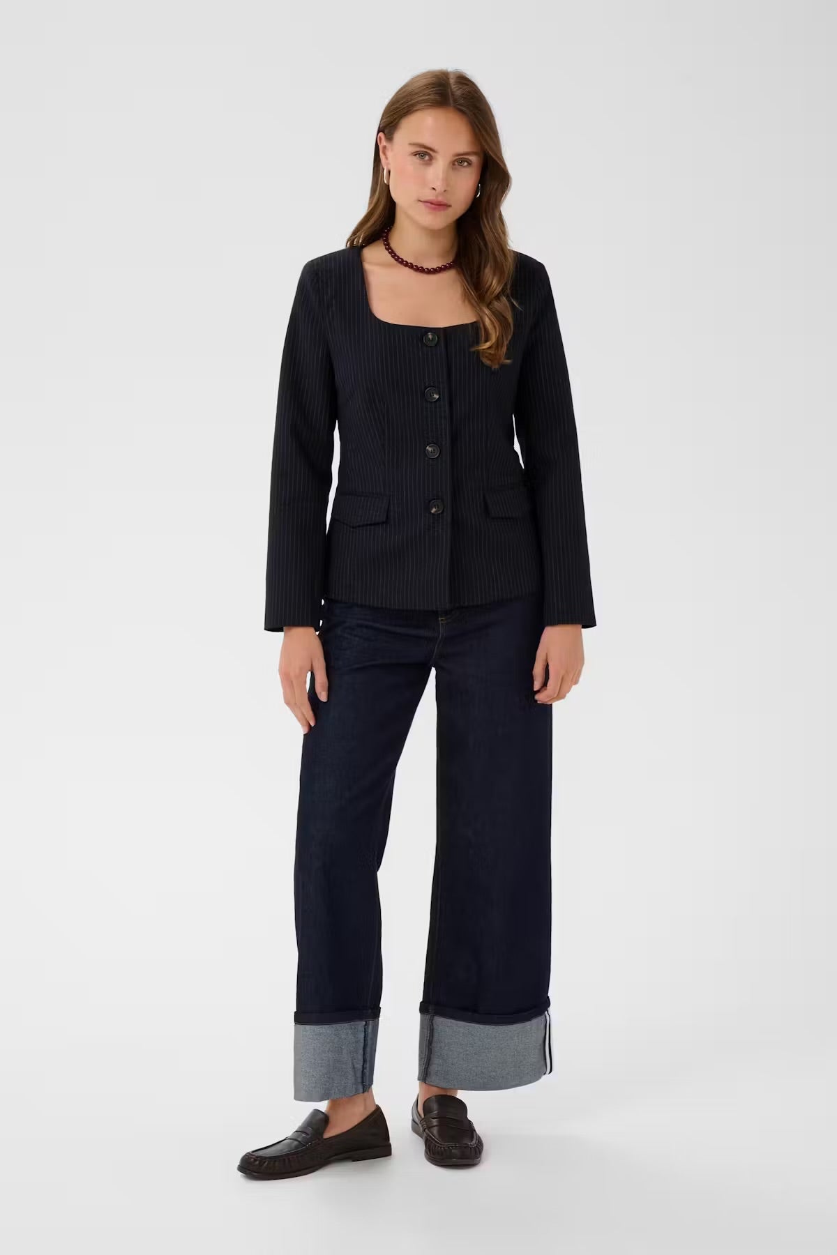 Saint Tropez Tyler Night Sky Pinstripe Blazer