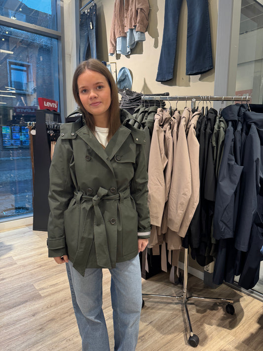 Aleksander Trench Oliven Jakke