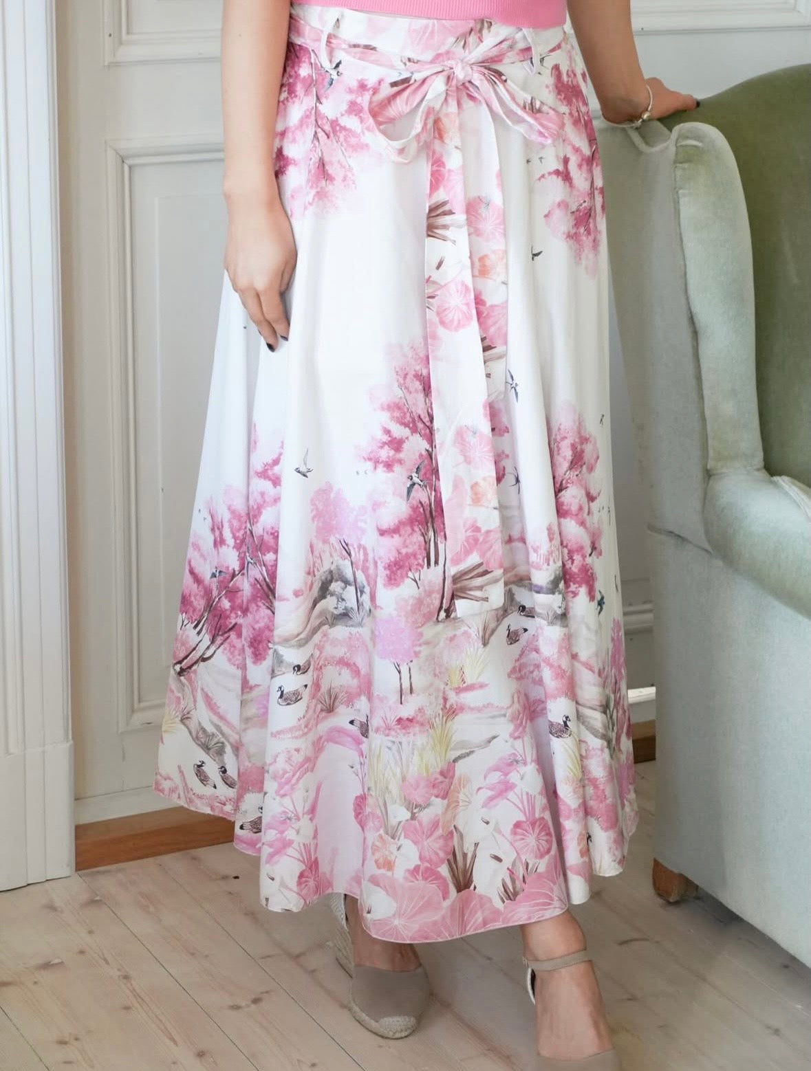 From Paris With Love Pink Blossom Skirt