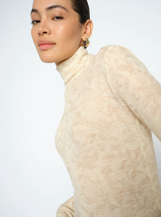 Mos Mosh Xinna Fleur Oxford Tan Turtleneck