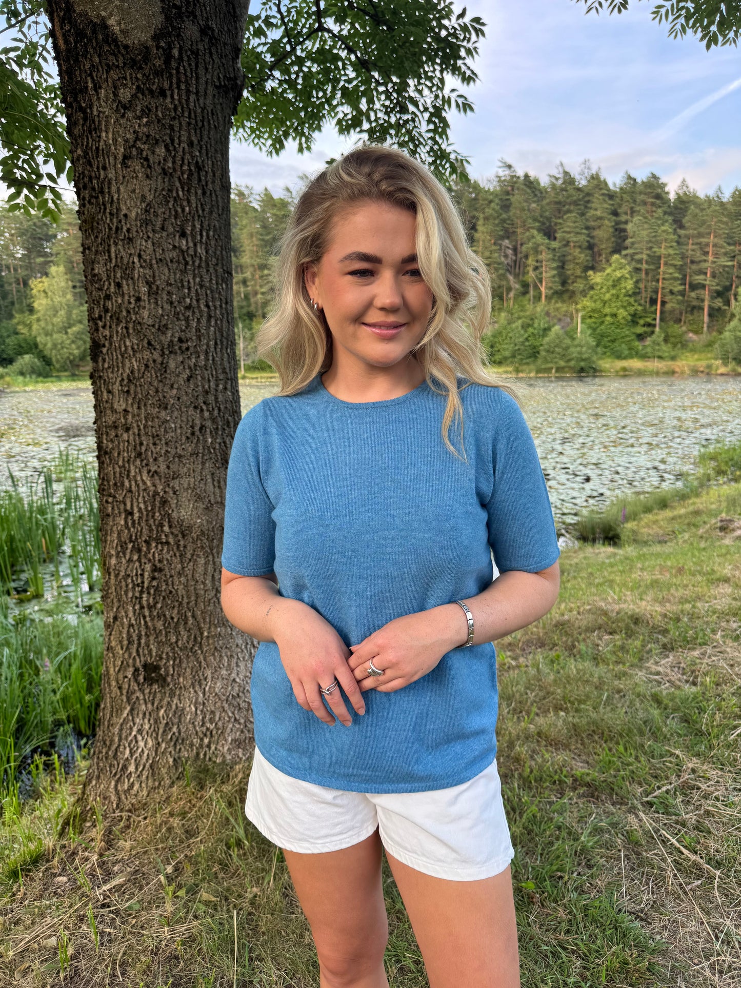 Reve Louise T-Shirt Blå