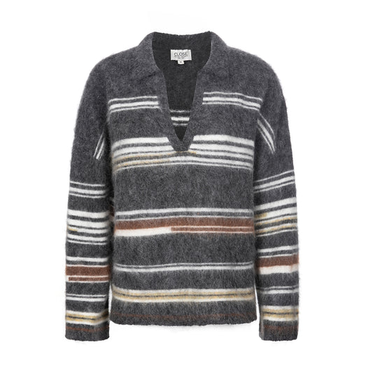 CTMH Arlene Grey Stripe Sweater