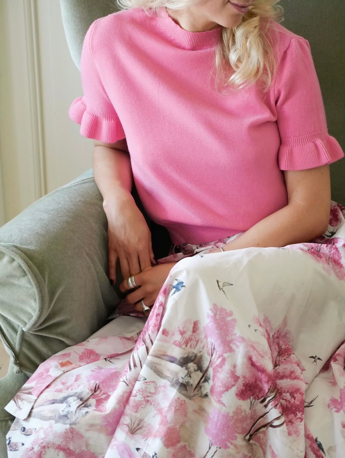 From Paris With Love Pink Blossom Skirt