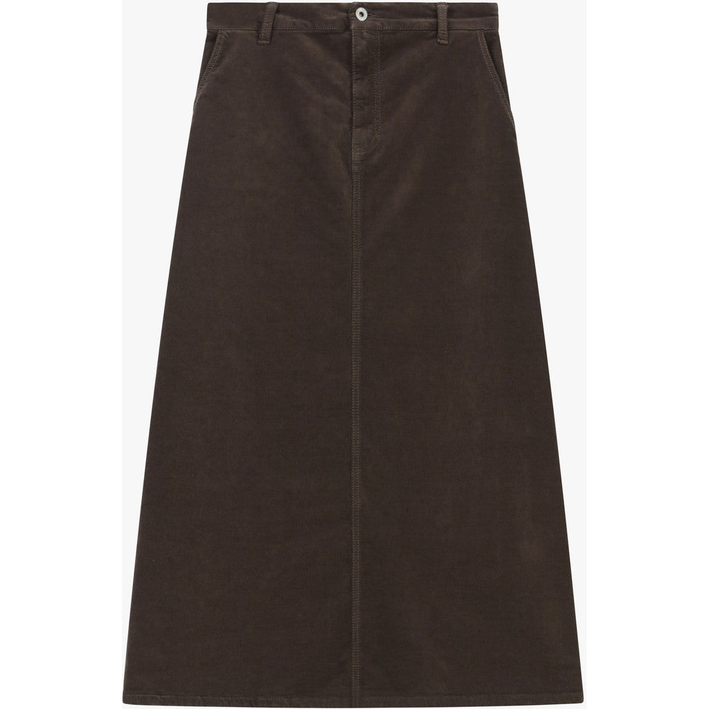 Please Skirt A-Shape Black Coffee Cord