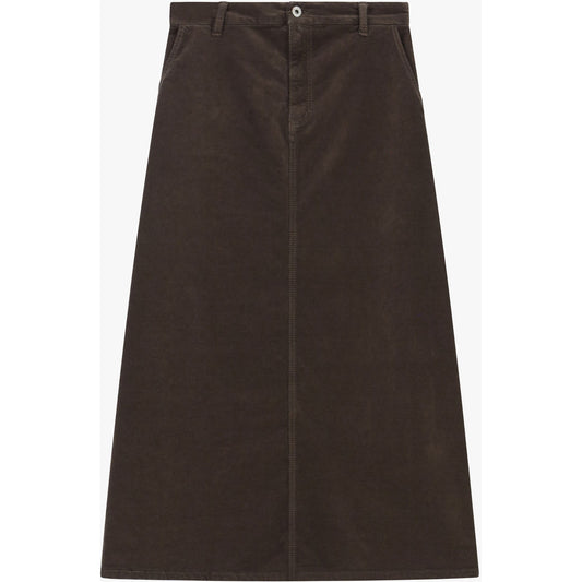Please Skirt A-Shape Black Coffee Cord