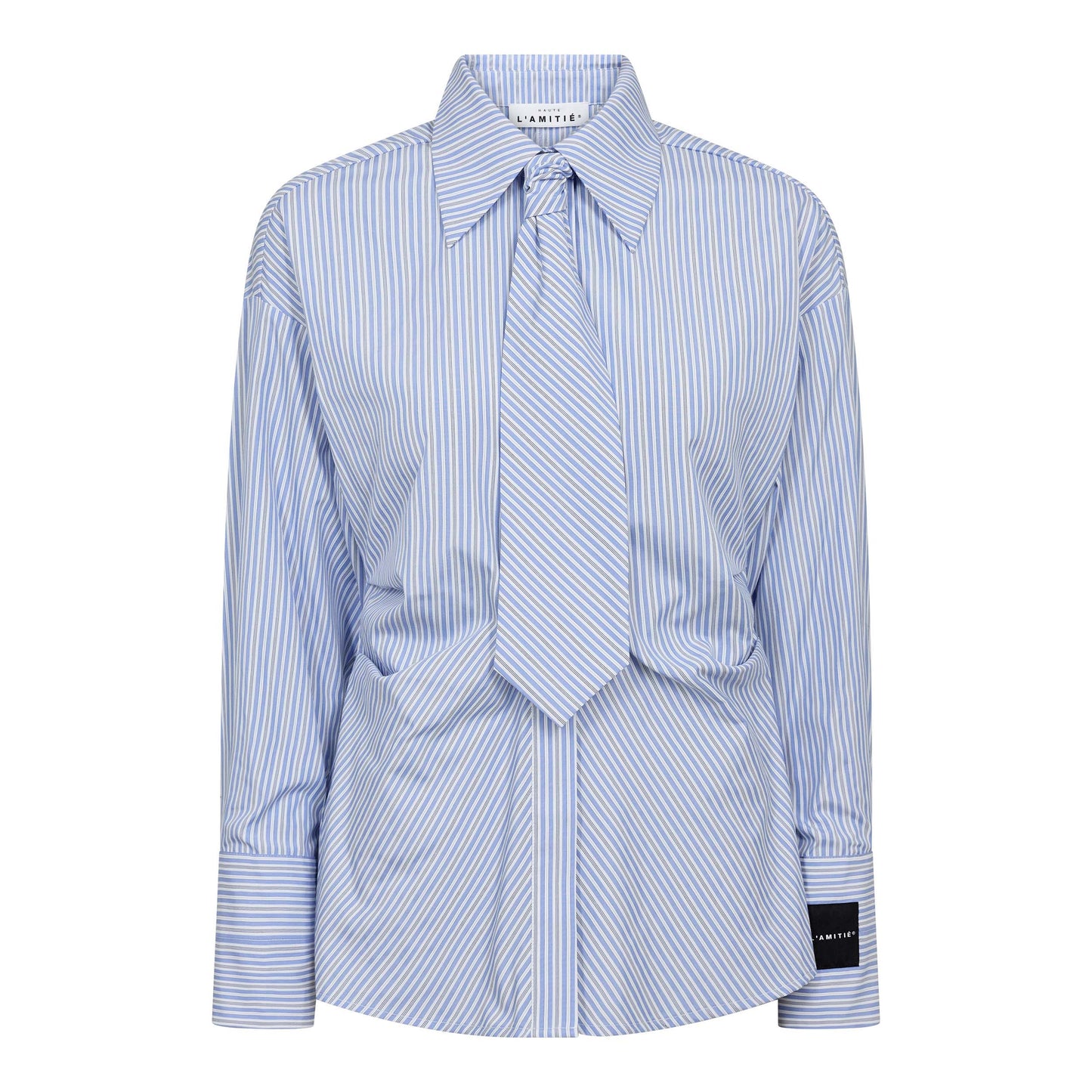 HAUTE L`AMITIE Emma Tie Stripe Shirt