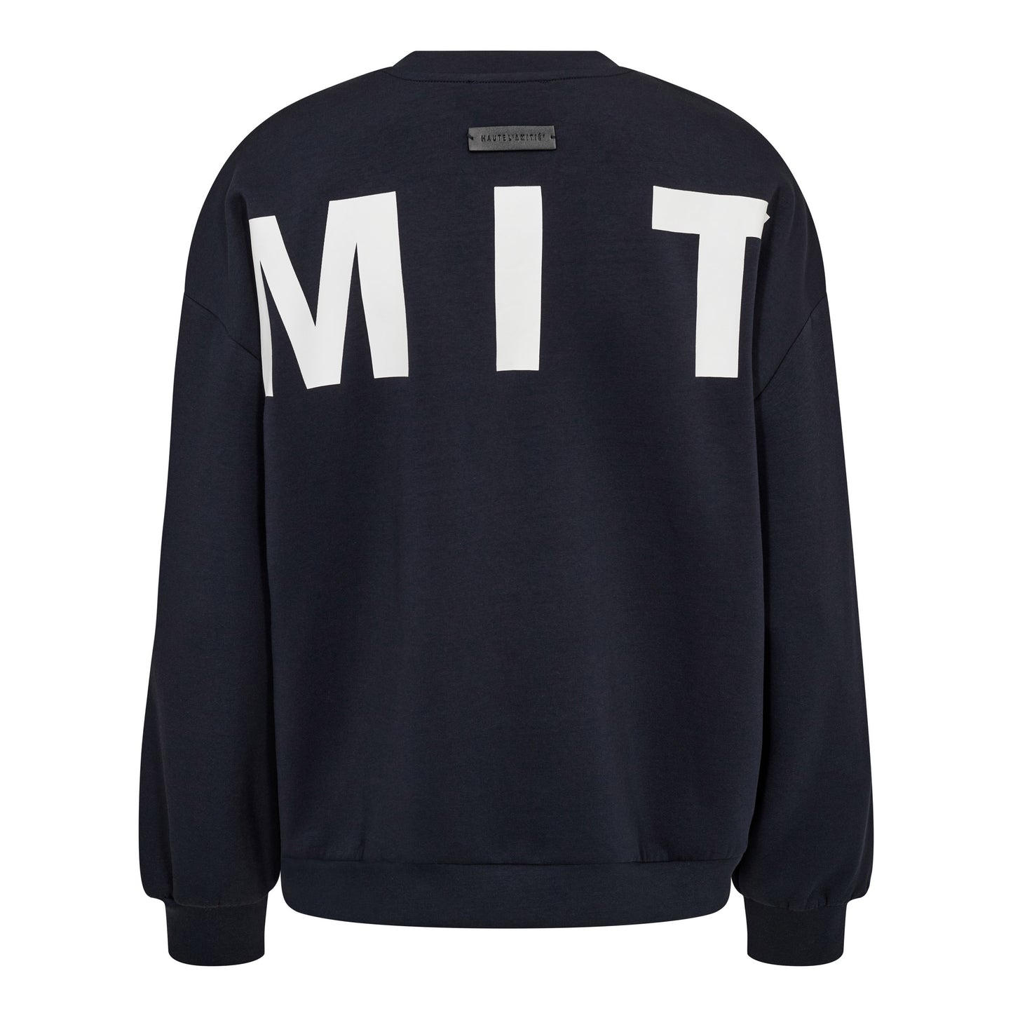 HAUTE L`AMITIE Maxi Split Logo Navy Sweat