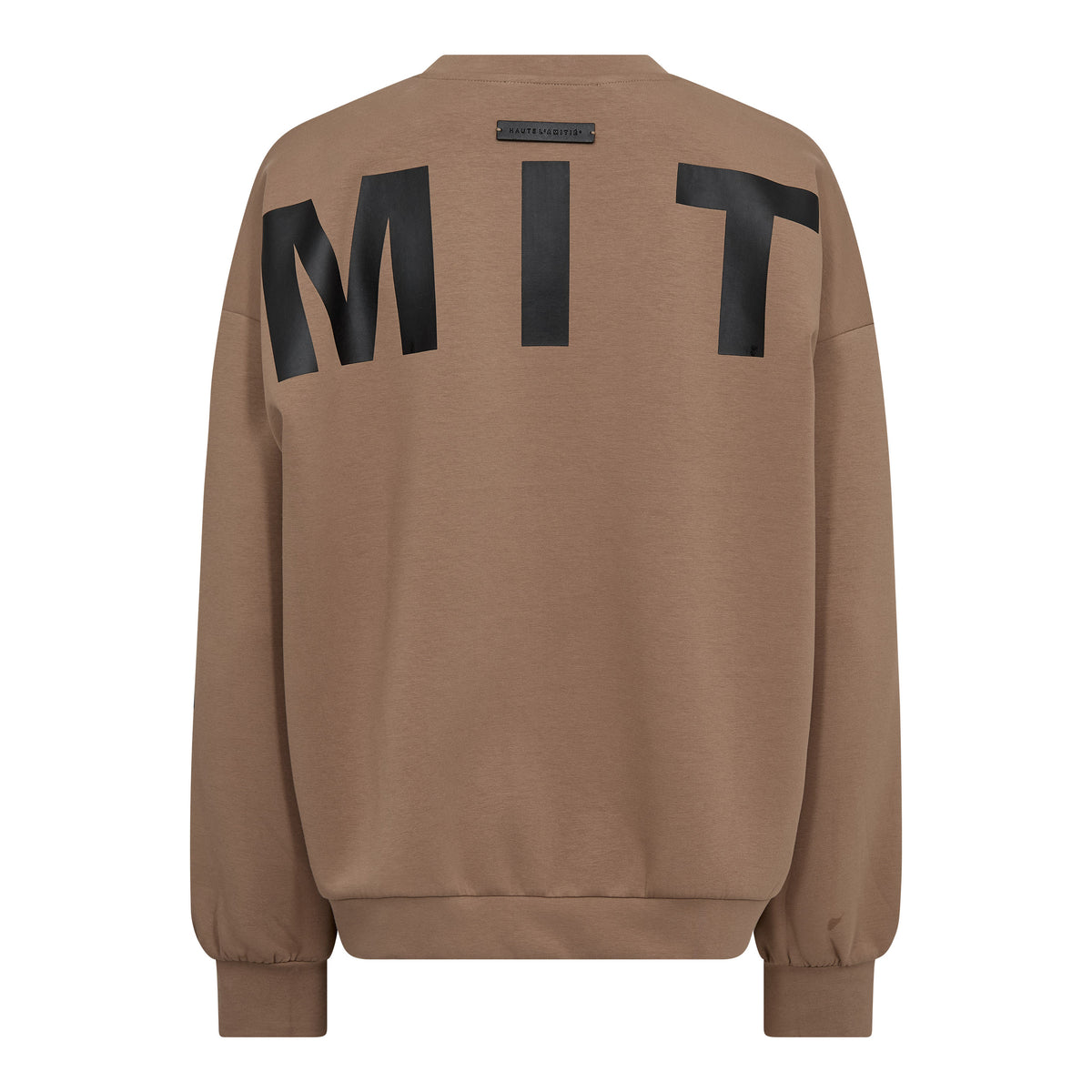 HAUTE L`AMITIE Maxi Split Logo Walnut Sweat