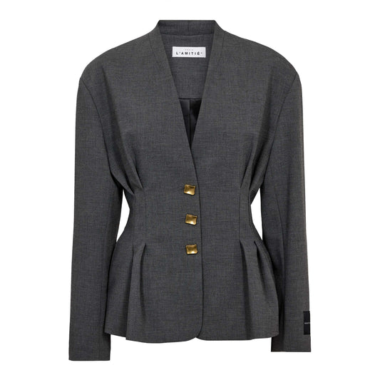 HAUTE L'AMITIE Enna Waist Grå Blazer