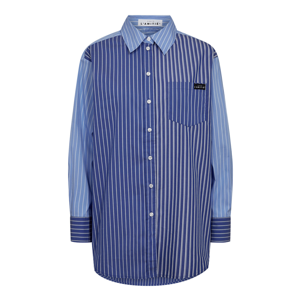 HAUTE L'AMITIE Blue Mix Stripe Shirt