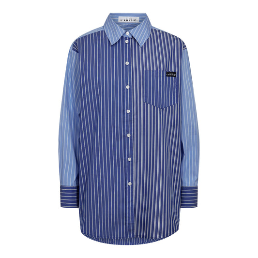 HAUTE L'AMITIE Blue Mix Stripe Shirt