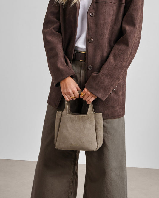 Katie Loxton Raya Handle Mink Suede Bag