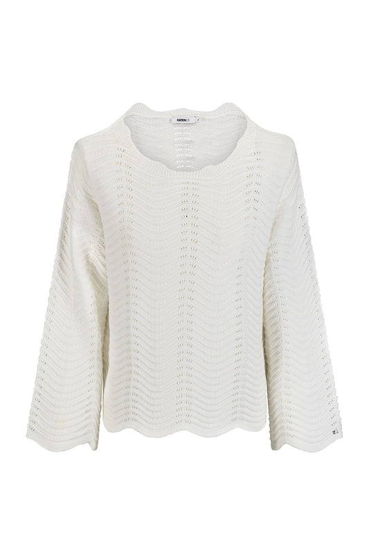 Katrin Uri The Wave Riviera White Pullover