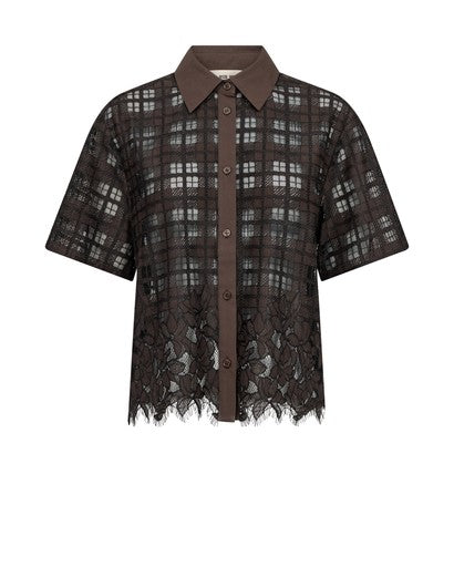 Mos Mosh Lia Checko SS Lace Shirt