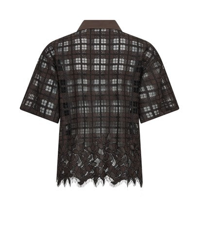 Mos Mosh Lia Checko SS Lace Shirt
