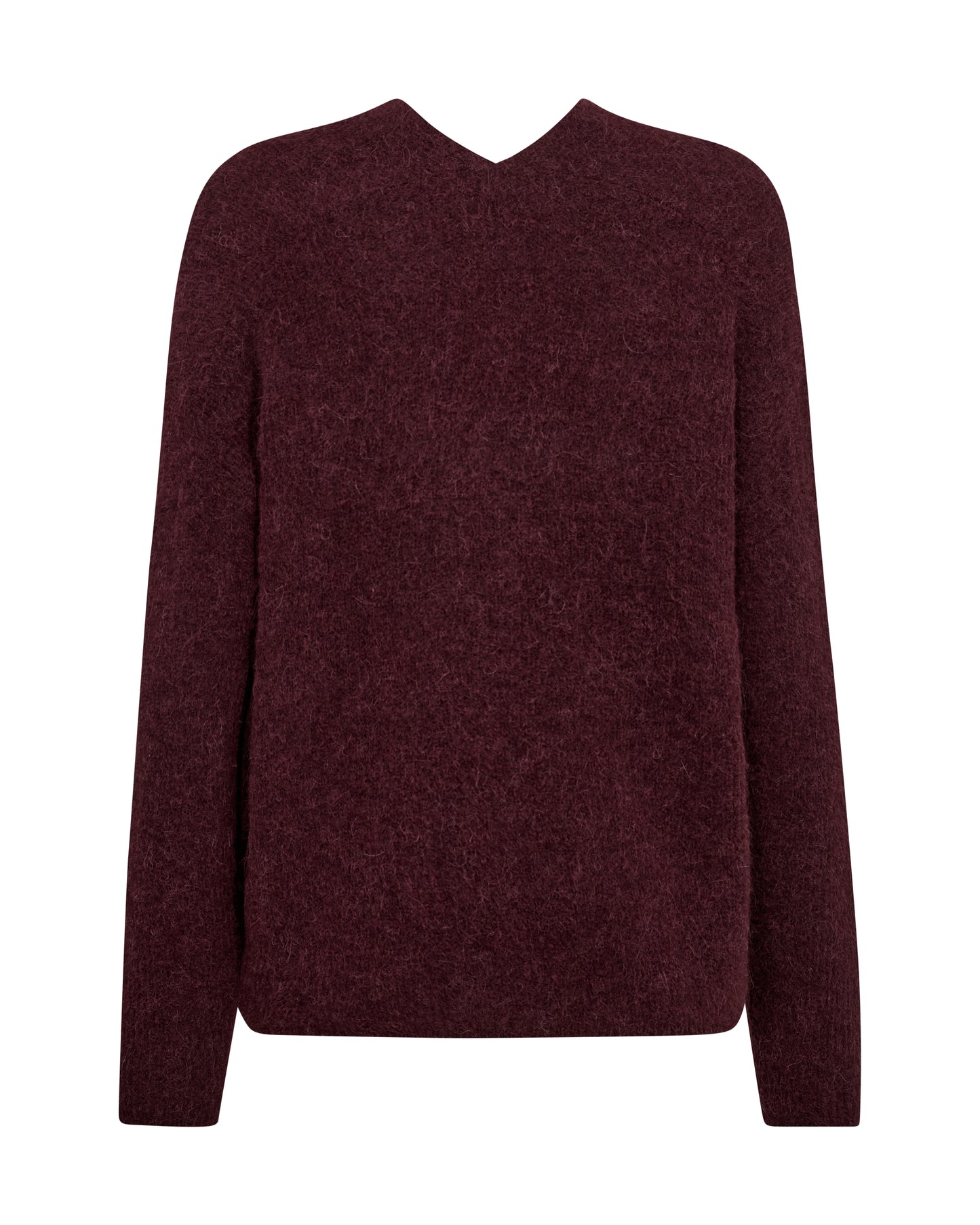 Mos Mosh Thora Port Royale V-neck Knit  Burgunder Genser