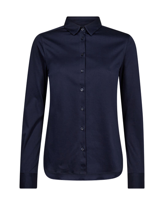 Mos Mosh Tina Maritime Blue Jersey Skjorte