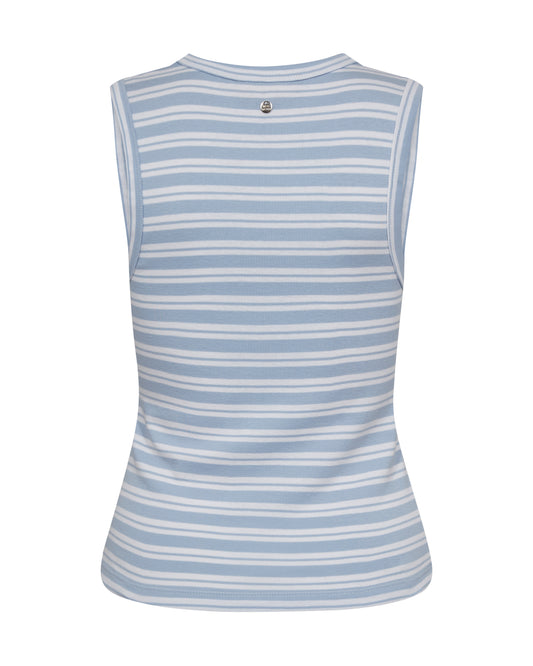 Mos Mosh Elle V-Neck Solid Skyway Tank Top