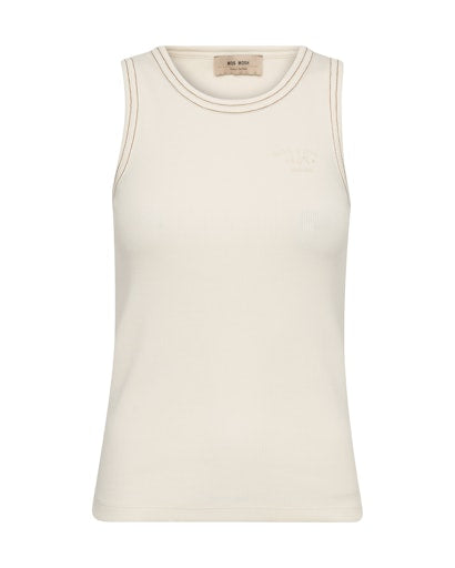 Mos Mosh Ara Rib Tank Ecru Top