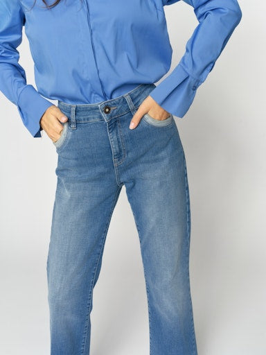 Mos Mosh Cecilia Perla Mid Blue Jeans