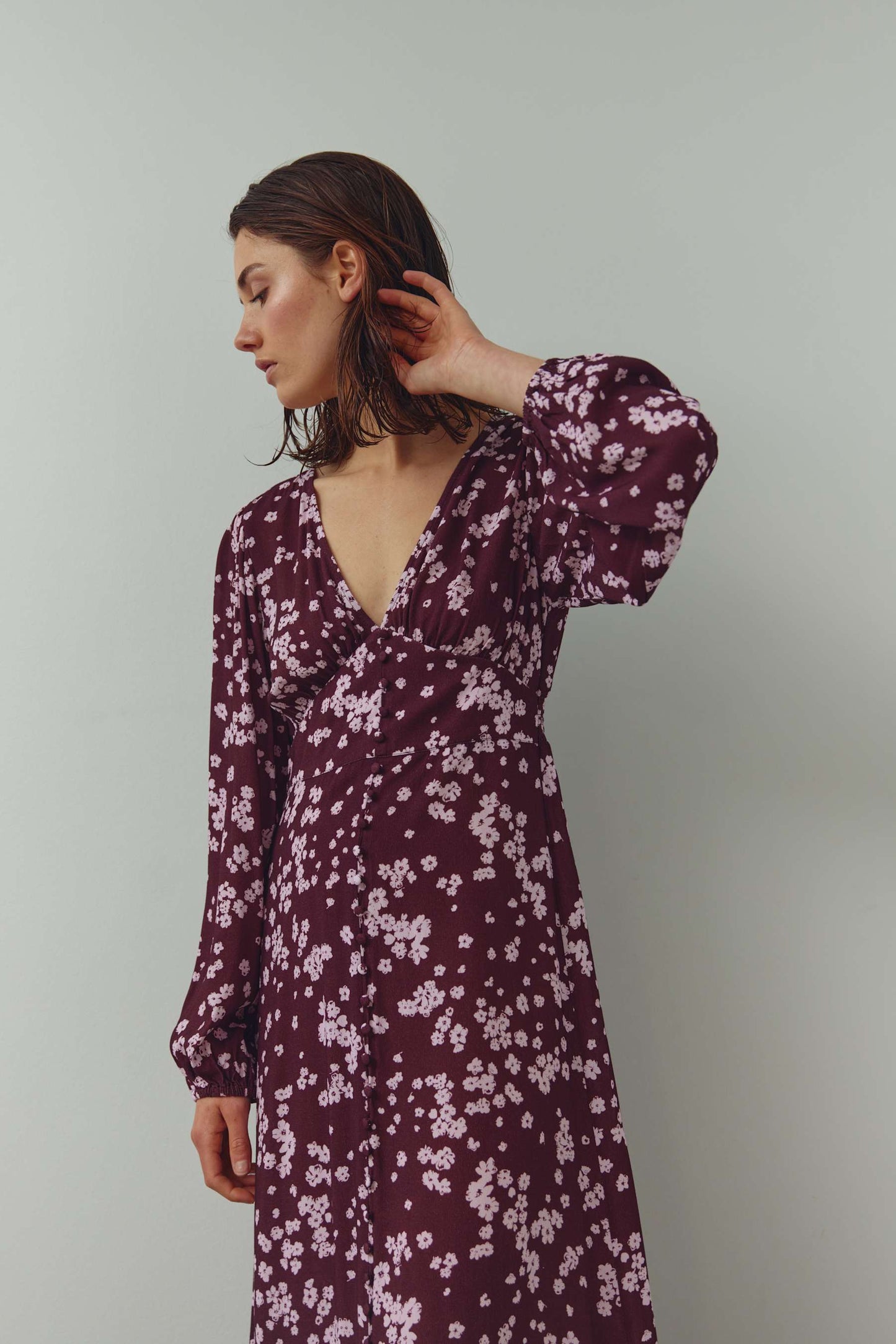 Noella N-Lilith Deja Burgundy Print Maxi Dress
